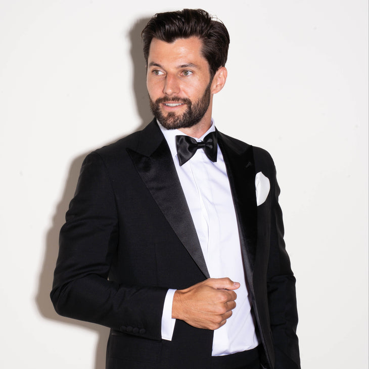 Classic black tuxedo jacket with bow tie and white shirt — Endless | Endless UAE