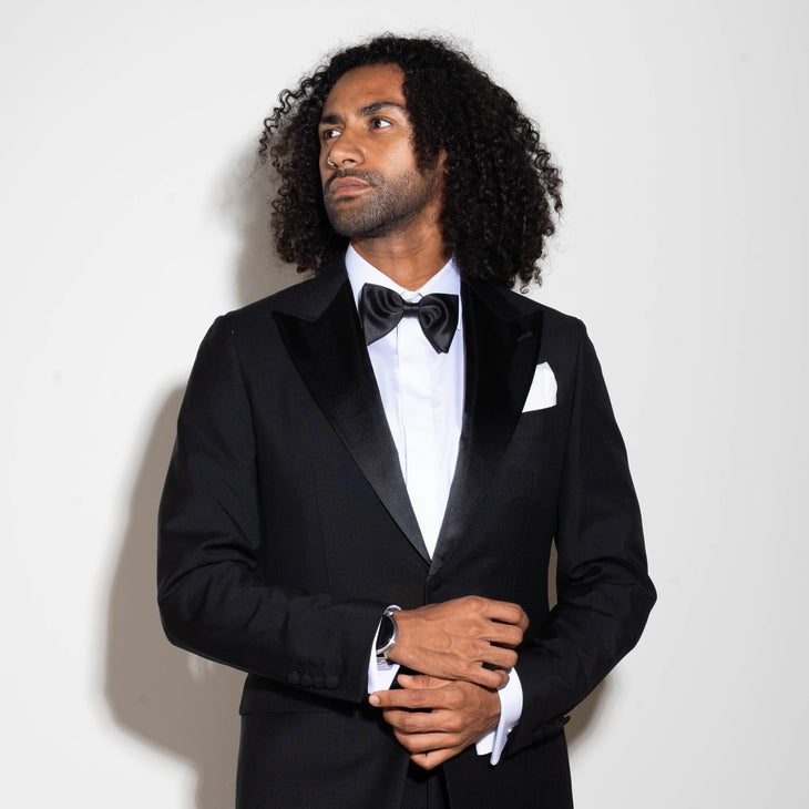 Classic black tuxedo jacket with bow tie and white shirt — Endless | Endless UAE