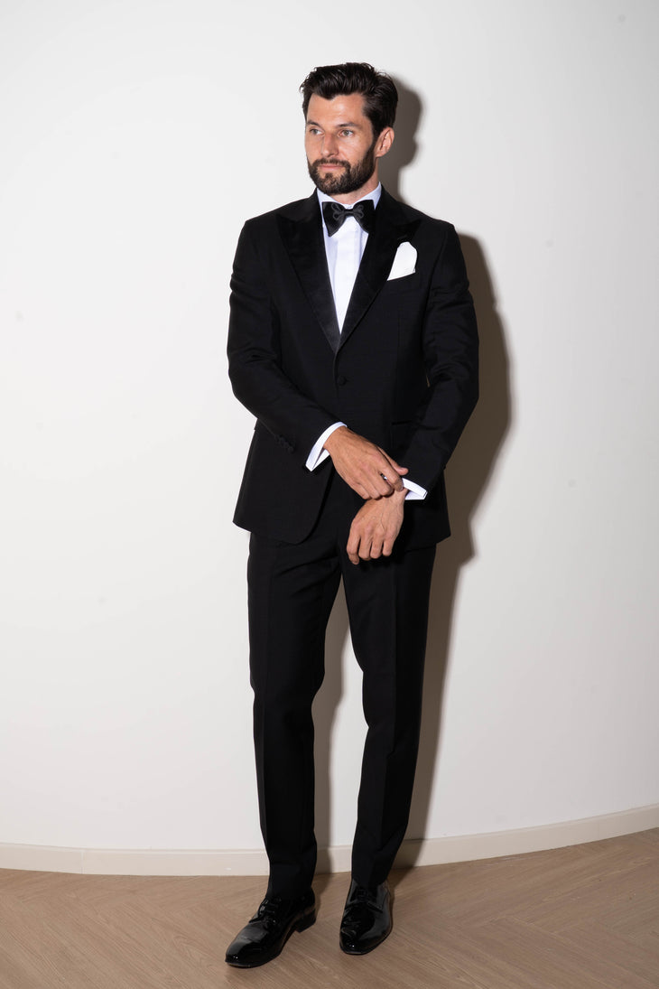 Classic black tuxedo jacket with bow tie and white shirt — Endless | Endless UAE
