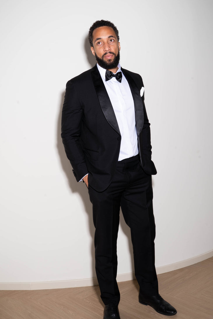 Classic black tuxedo jacket with bow tie and white shirt — Endless | Endless UAE