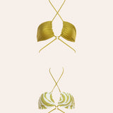 Elanie Bikini Top Reversible Green