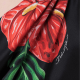 Elegant Floral Silk Draped Dress - Endless - UAE Rental and Resale for Women's Fashion