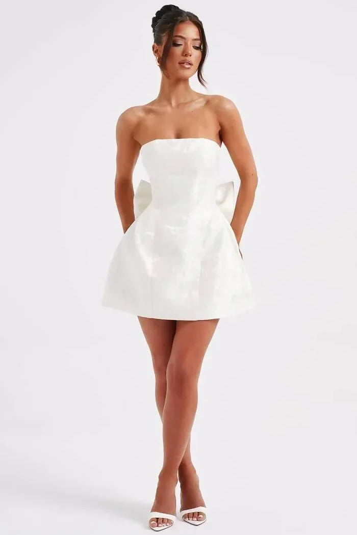 Elenora Mini Dress in Ivory - Endless - UAE Rental and Resale for Women's Fashion