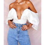 Elisetta Ivory Satin Plunge Off Shoulder Bustier - Endless - UAE Rental and Resale for Women's Fashion