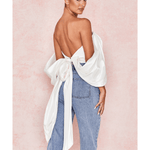 Elisetta Ivory Satin Plunge Off Shoulder Bustier - Endless - UAE Rental and Resale for Women's Fashion