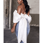 Elisetta Ivory Satin Plunge Off Shoulder Bustier - Endless - UAE Rental and Resale for Women's Fashion