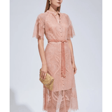Ella Lace Midi Dress - Endless - UAE Rental and Resale for Women's Fashion