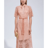Ella Lace Midi Dress - Endless - UAE Rental and Resale for Women's Fashion