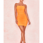 Ella Ruched Organza Mesh Mini Dress - Endless - UAE Rental and Resale for Women's Fashion