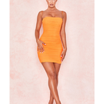 Ella Ruched Organza Mesh Mini Dress - Endless - UAE Rental and Resale for Women's Fashion