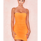 Ella Ruched Organza Mesh Mini Dress - Endless - UAE Rental and Resale for Women's Fashion