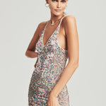 Elliana Rainbow Sequin Crochet Dress - Endless - UAE Rental and Resale for Women's Fashion