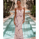 Elodie Maxi Dress Swirl Print - Endless - UAE Rental and Resale for Women's Fashion