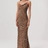 Elowen Georgette Maxi Dress in Sunset Safari Animal Print - Endless - UAE Rental and Resale for Women's Fashion