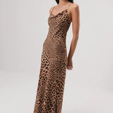 Elowen Georgette Maxi Dress in Sunset Safari Animal Print - Endless - UAE Rental and Resale for Women's Fashion