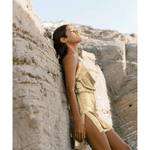 Elysia Belted Dress Gold - Endless - UAE Rental and Resale for Women's Fashion
