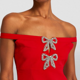 Embellished Bow-Detail Mini Dress - Endless - UAE Rental and Resale for Women's Fashion
