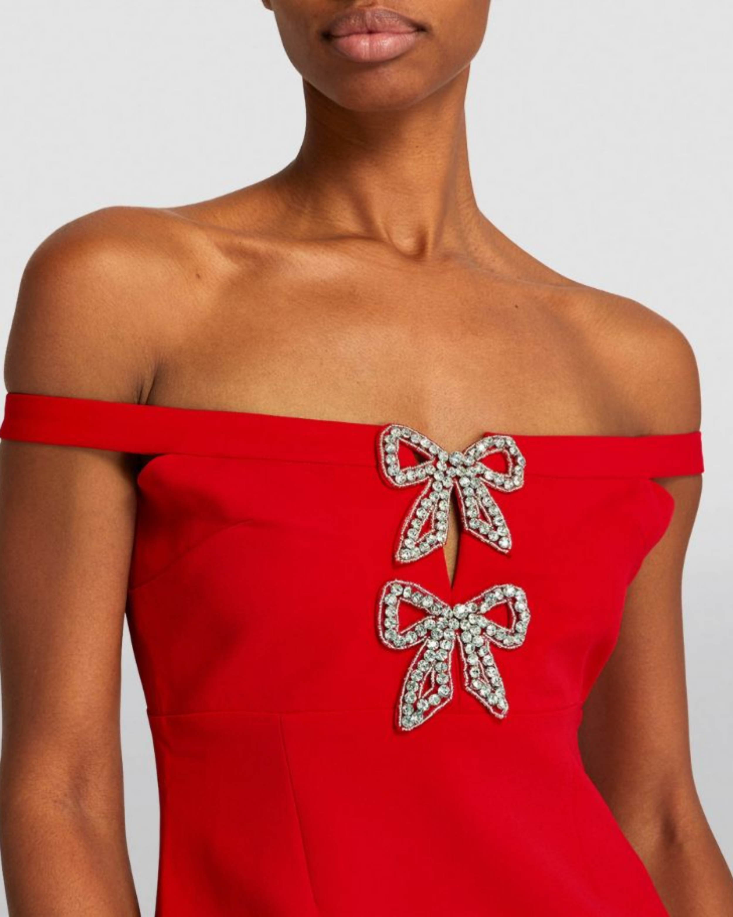 Embellished Bow-Detail Mini Dress - Endless - UAE Rental and Resale for Women's Fashion