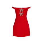 Embellished Bow-Detail Mini Dress - Endless - UAE Rental and Resale for Women's Fashion