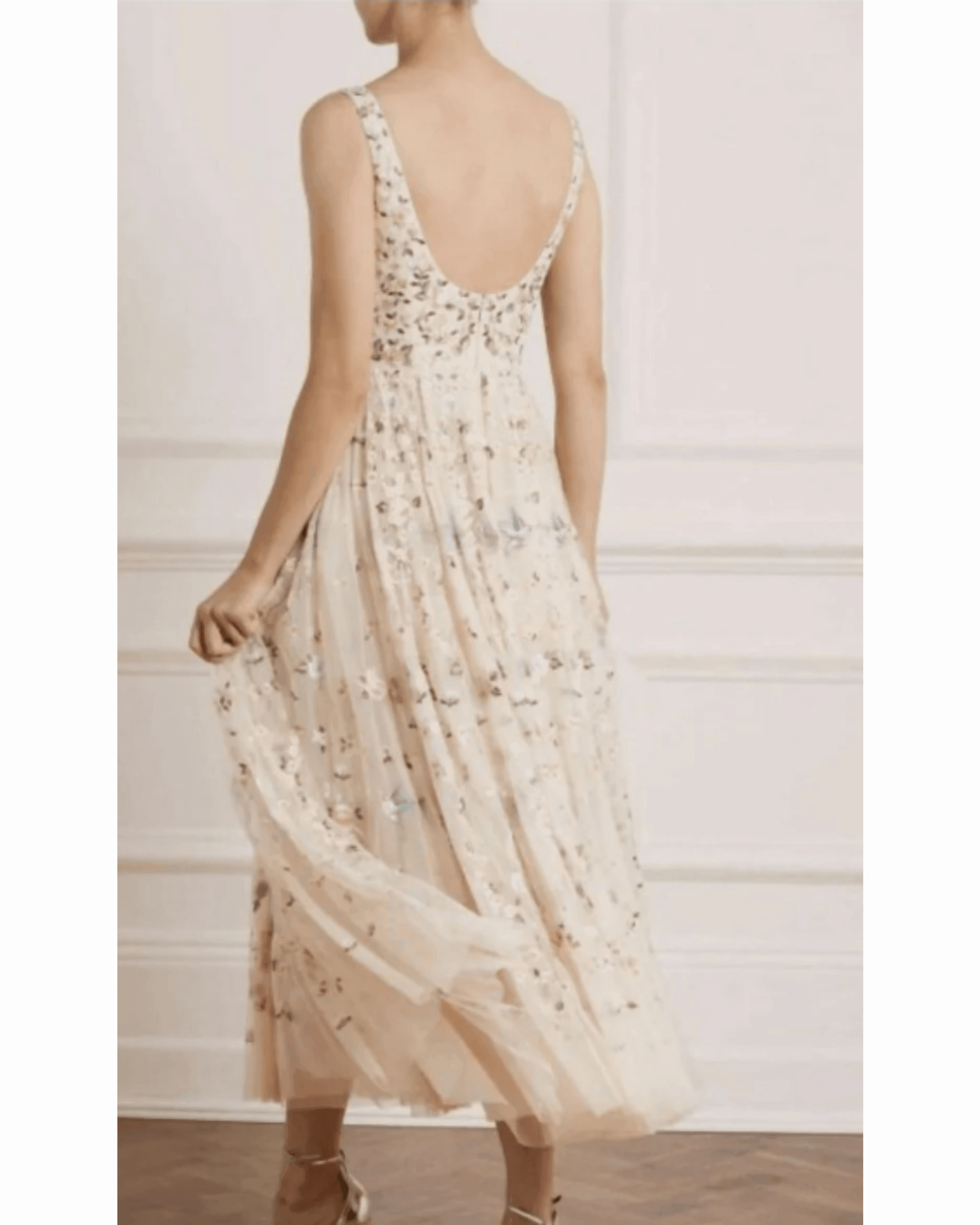 Embroidered Regency Garden Ballerina Dress - Endless - UAE Rental and Resale for Women's Fashion