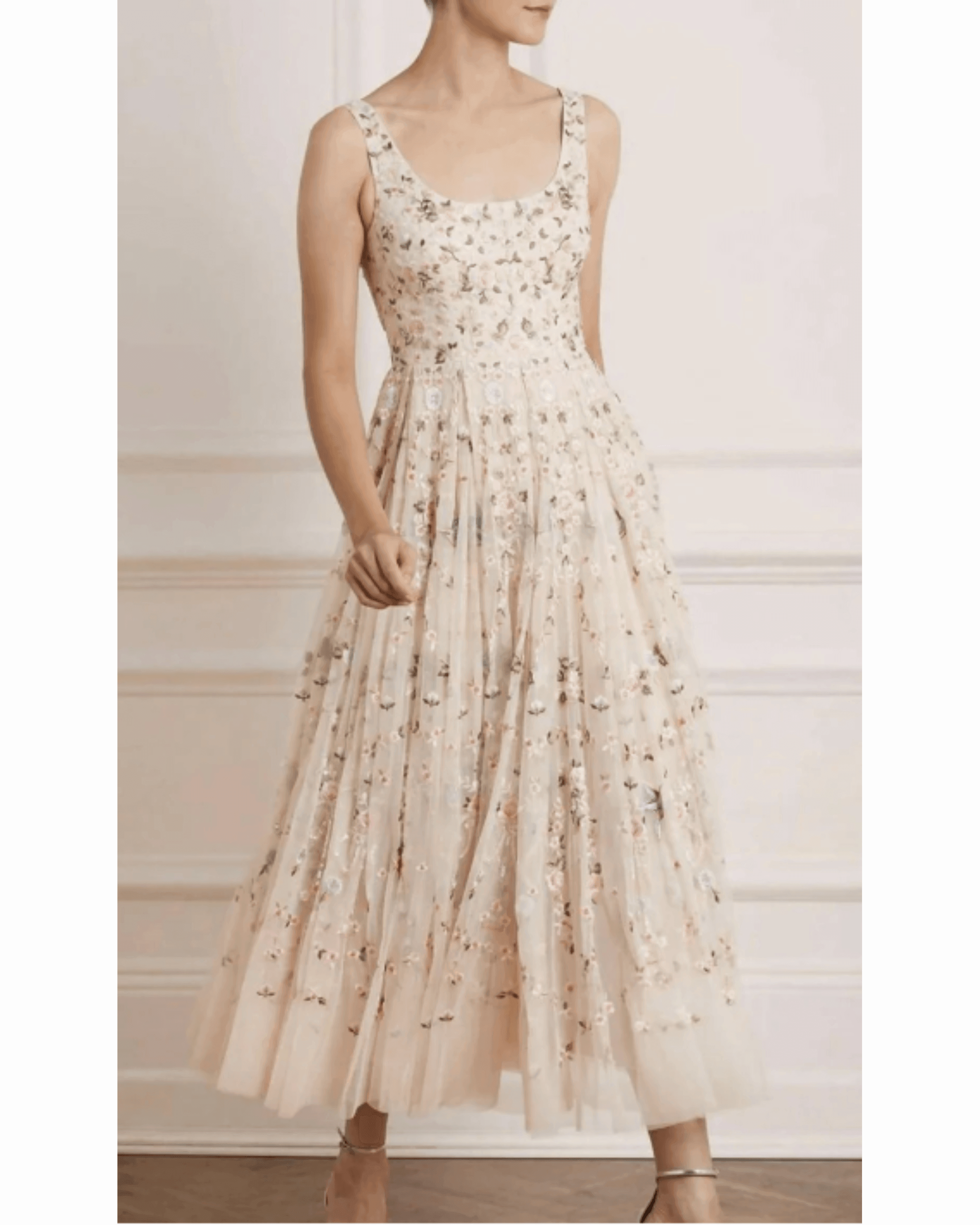 Embroidered Regency Garden Ballerina Dress - Endless - UAE Rental and Resale for Women's Fashion