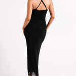 Emeraude Diamonte Ruched Midi Dress - Endless - UAE Rental and Resale for Women's Fashion