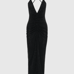 Emeraude Diamonte Ruched Midi Dress - Endless - UAE Rental and Resale for Women's Fashion