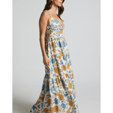 Emerita Linen Blend Sweetheart Twist Front Tie Back Midi Dress - Endless - UAE Rental and Resale for Women's Fashion