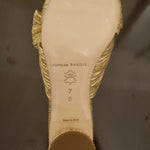 Emilia Pleated Knot Mules in Gold - Endless - UAE Rental and Resale for Women's Fashion