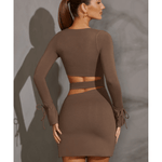 Enya Long Sleeve Cut Out Mini Dress - Endless - UAE Rental and Resale for Women's Fashion