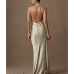 Esther Iridescent Satin Cowl Maxi Dress - Endless - UAE Rental and Resale for Women's Fashion