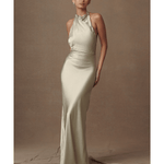 Esther Iridescent Satin Cowl Maxi Dress - Endless - UAE Rental and Resale for Women's Fashion