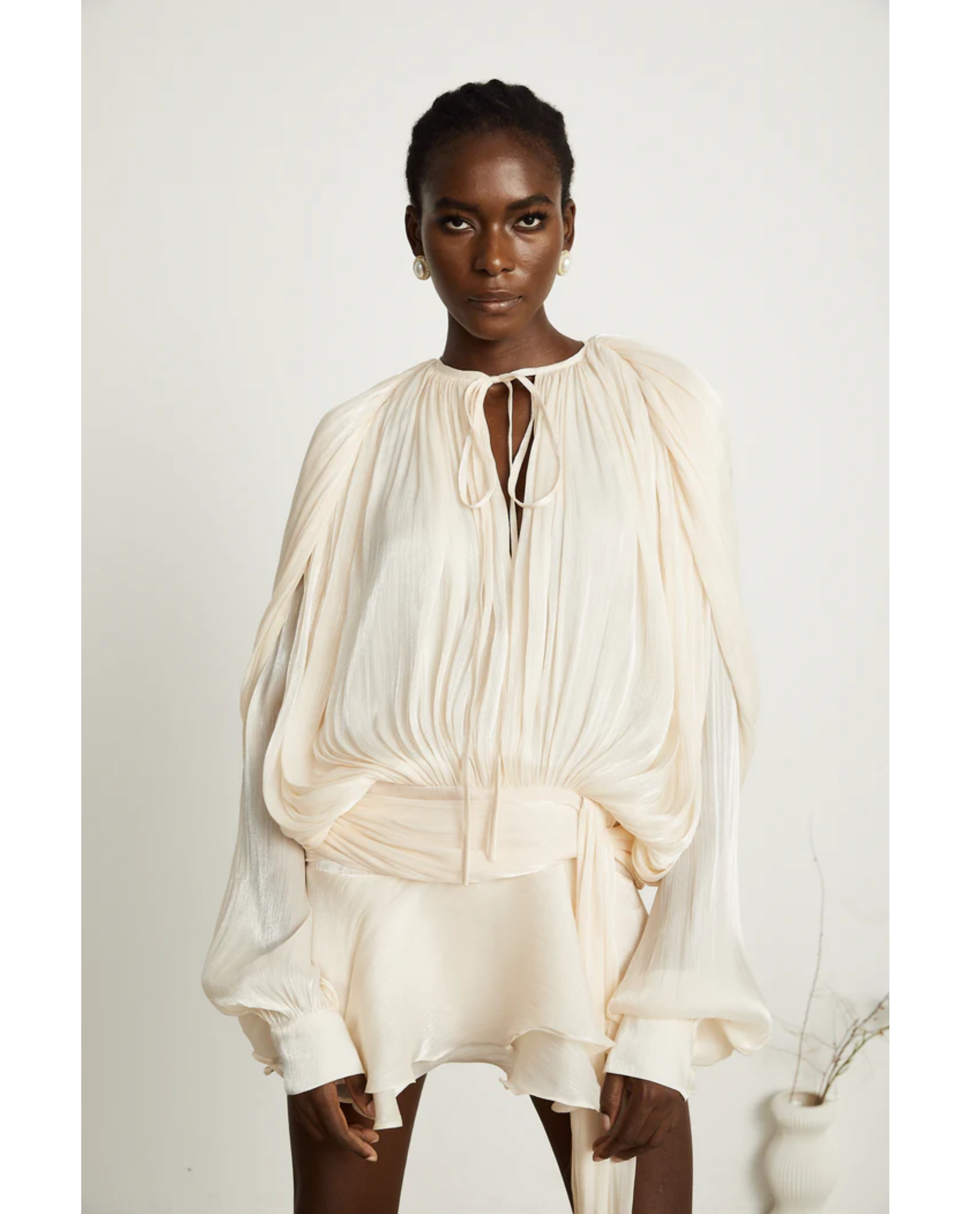 Eugénie Fully-pleated Ruffled Mini Dress - Endless - UAE Rental and Resale for Women's Fashion