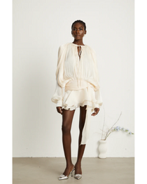 Eugénie Fully-pleated Ruffled Mini Dress - Endless - UAE Rental and Resale for Women's Fashion
