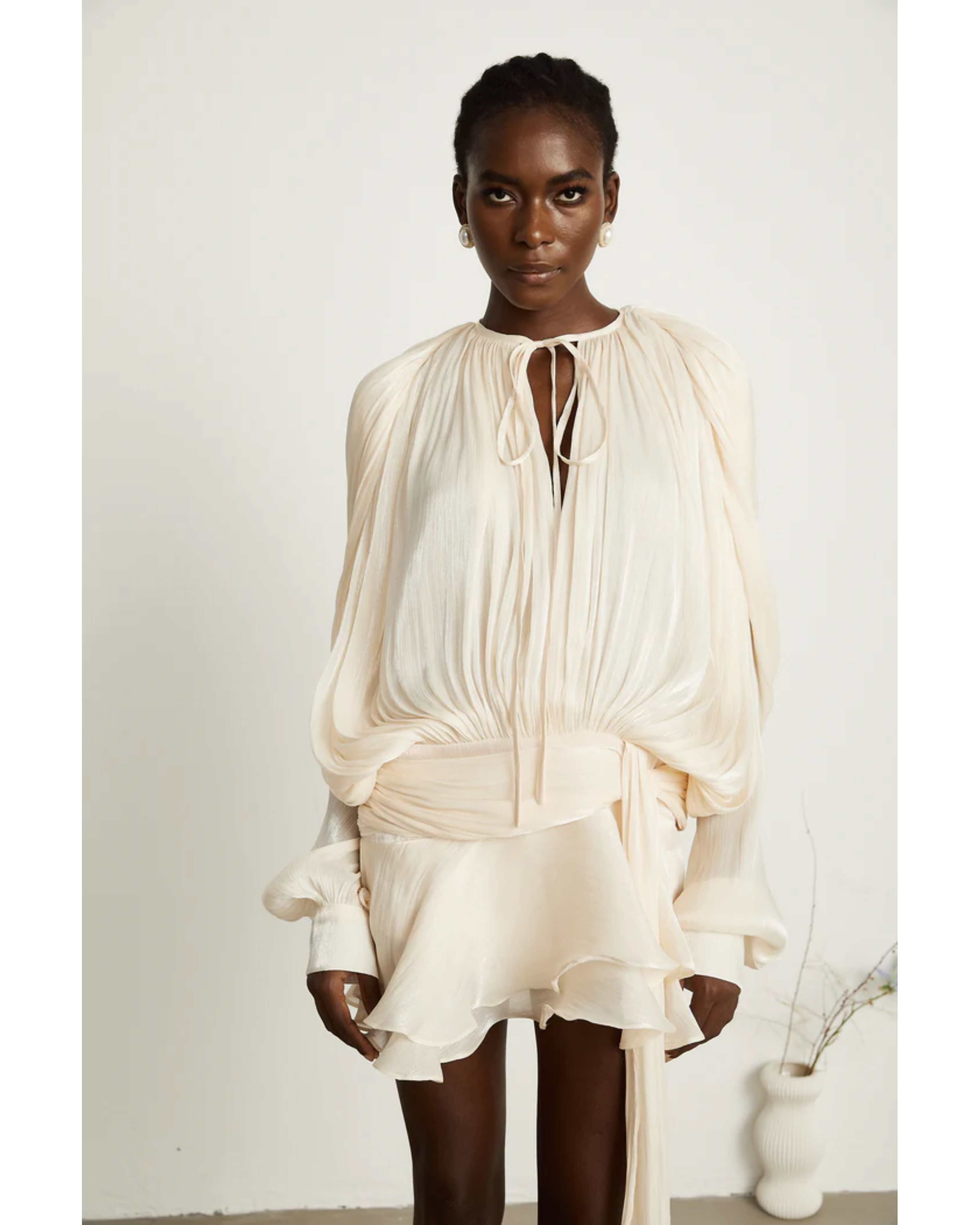 Eugénie Fully-pleated Ruffled Mini Dress - Endless - UAE Rental and Resale for Women's Fashion