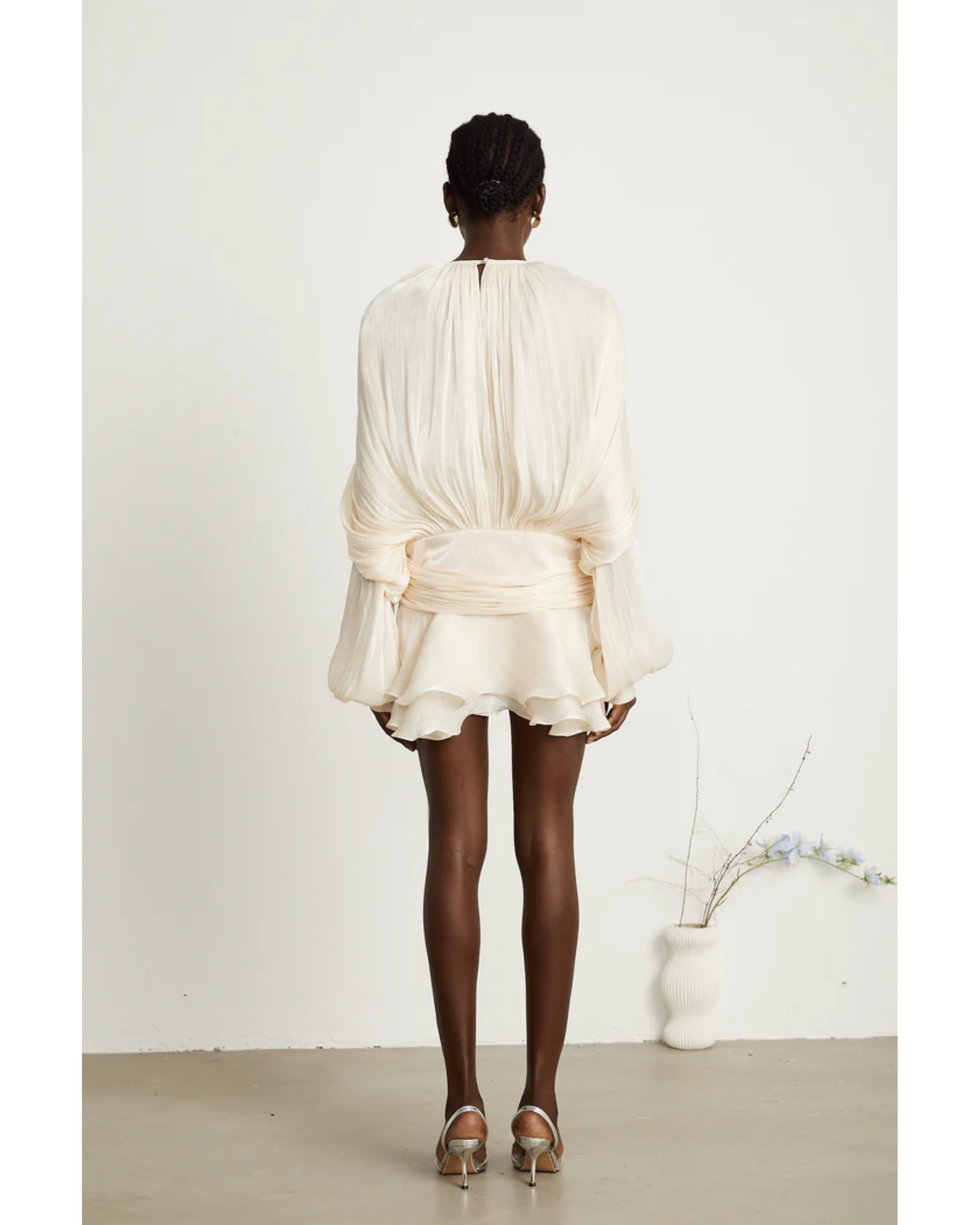 Eugénie Fully-pleated Ruffled Mini Dress - Endless - UAE Rental and Resale for Women's Fashion