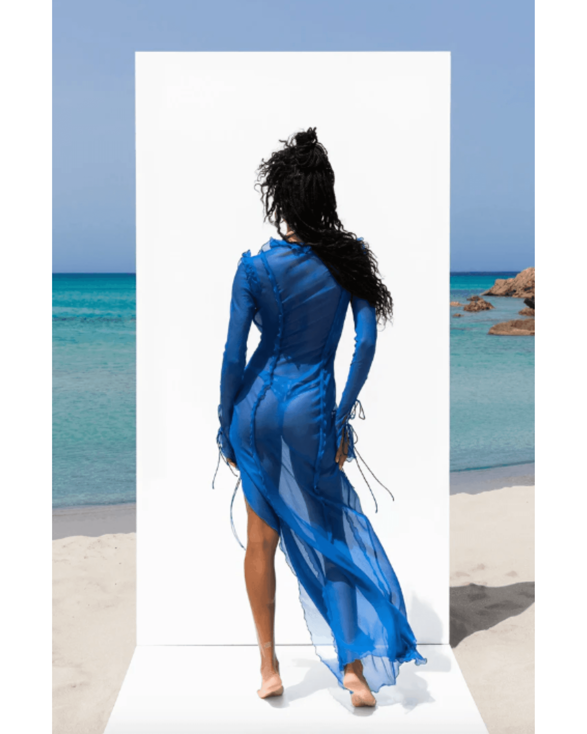 Farretti Maxi Dress in Blue - Endless - UAE Rental and Resale for Women's Fashion