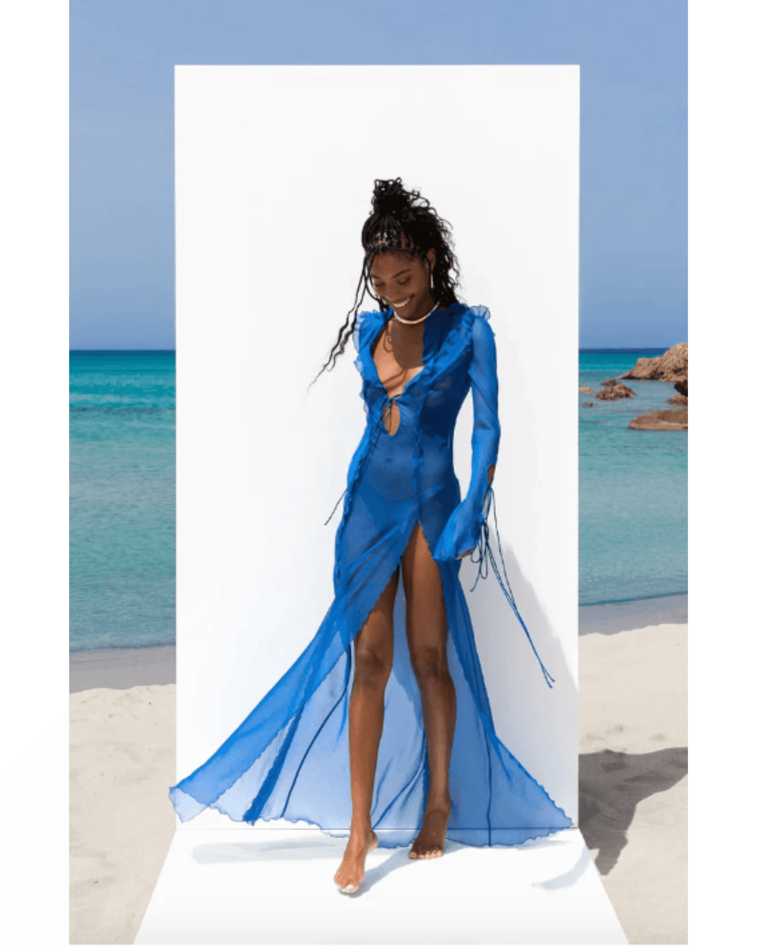 Farretti Maxi Dress in Blue - Endless - UAE Rental and Resale for Women's Fashion