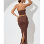 Fausta Embellished Mid Rise Co-ord Set - Endless - UAE Rental and Resale for Women's Fashion