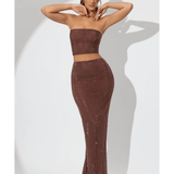Fausta Embellished Mid Rise Co-ord Set - Endless - UAE Rental and Resale for Women's Fashion