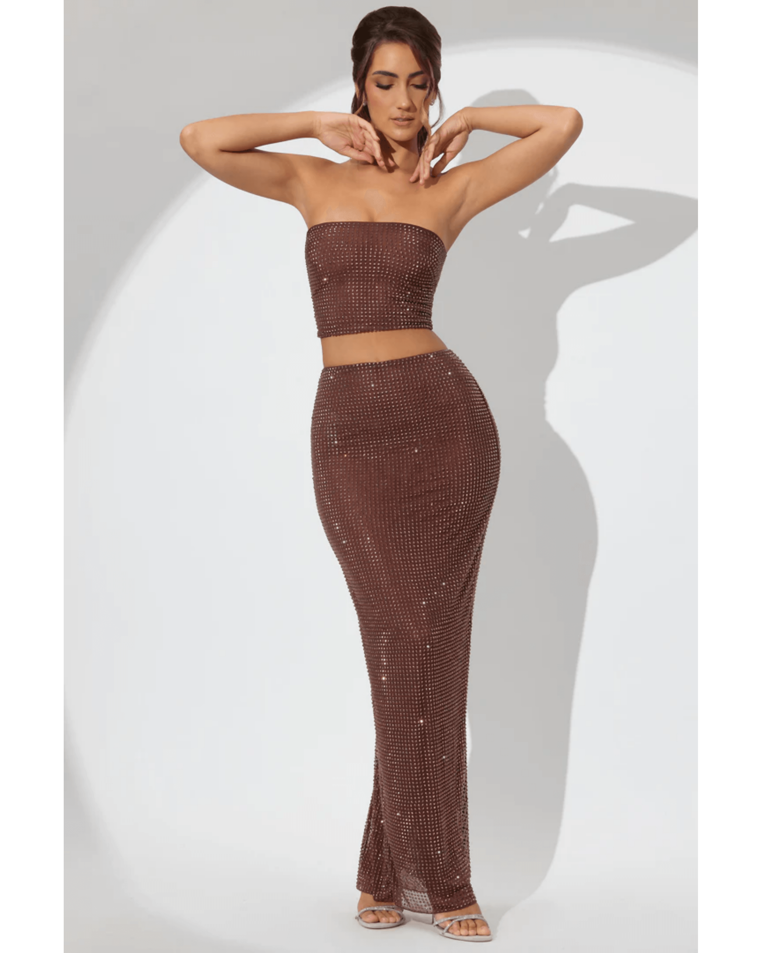 Fausta Embellished Mid Rise Co-ord Set - Endless - UAE Rental and Resale for Women's Fashion