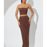 Fausta Embellished Mid Rise Co-ord Set - Endless - UAE Rental and Resale for Women's Fashion