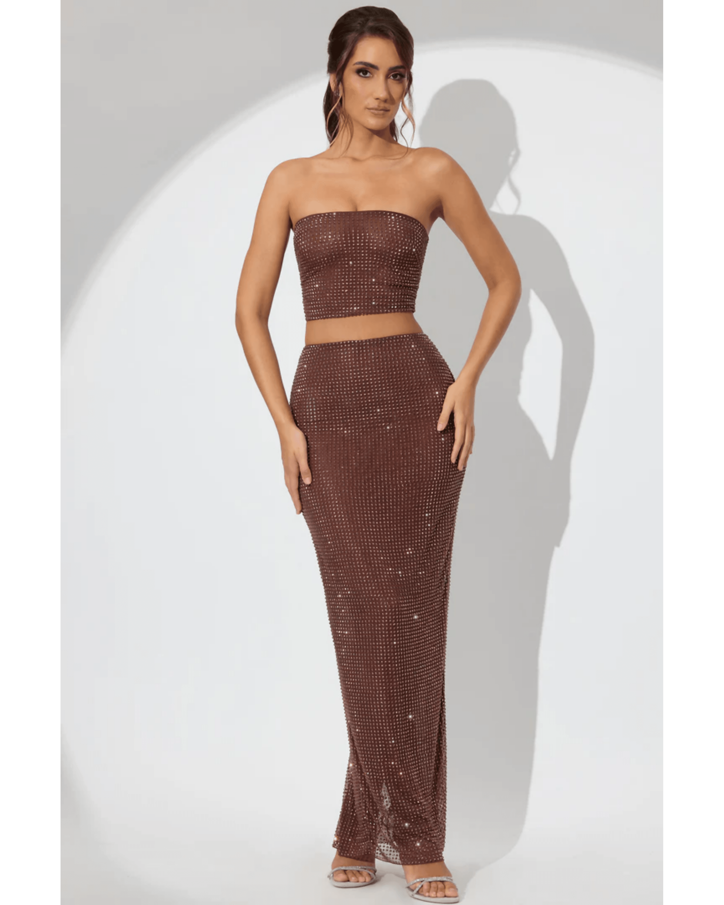 Fausta Embellished Mid Rise Co-ord Set - Endless - UAE Rental and Resale for Women's Fashion