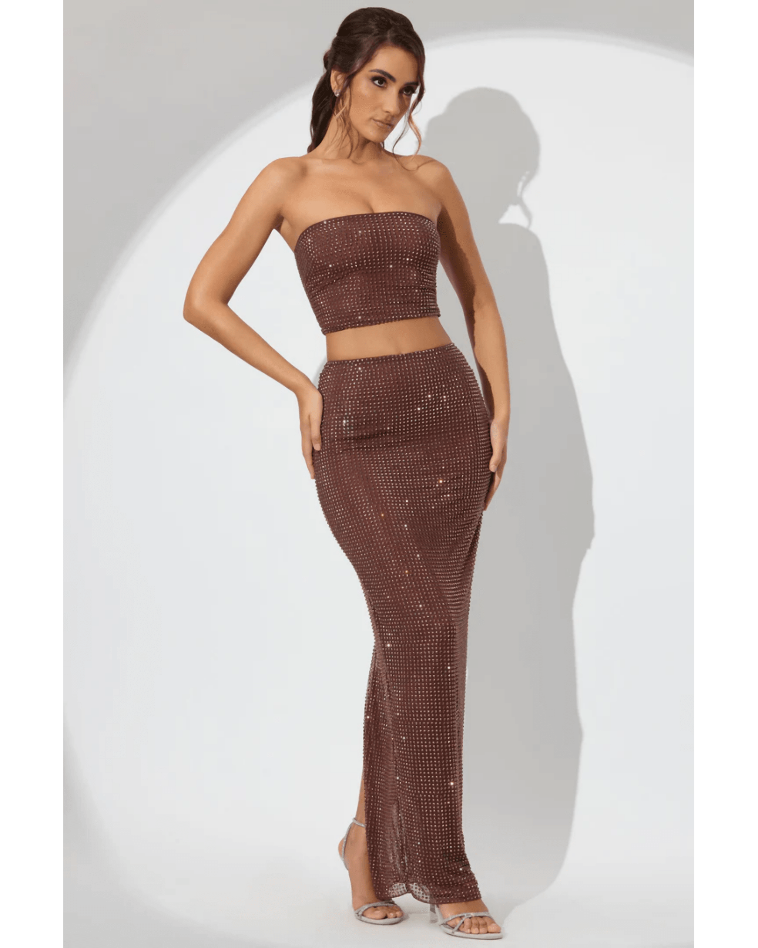 Fausta Embellished Mid Rise Co-ord Set - Endless - UAE Rental and Resale for Women's Fashion