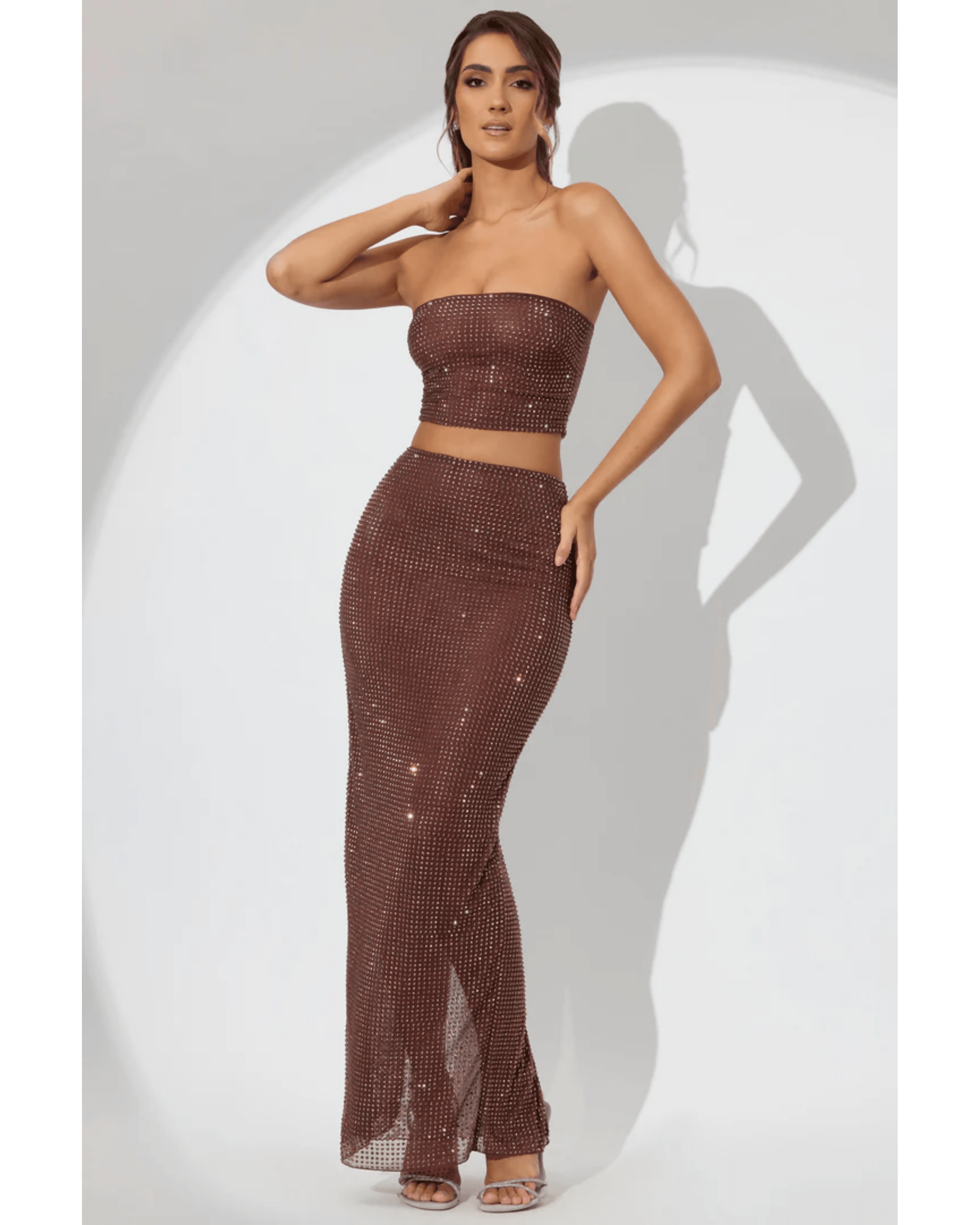 Fausta Embellished Mid Rise Co-ord Set - Endless - UAE Rental and Resale for Women's Fashion