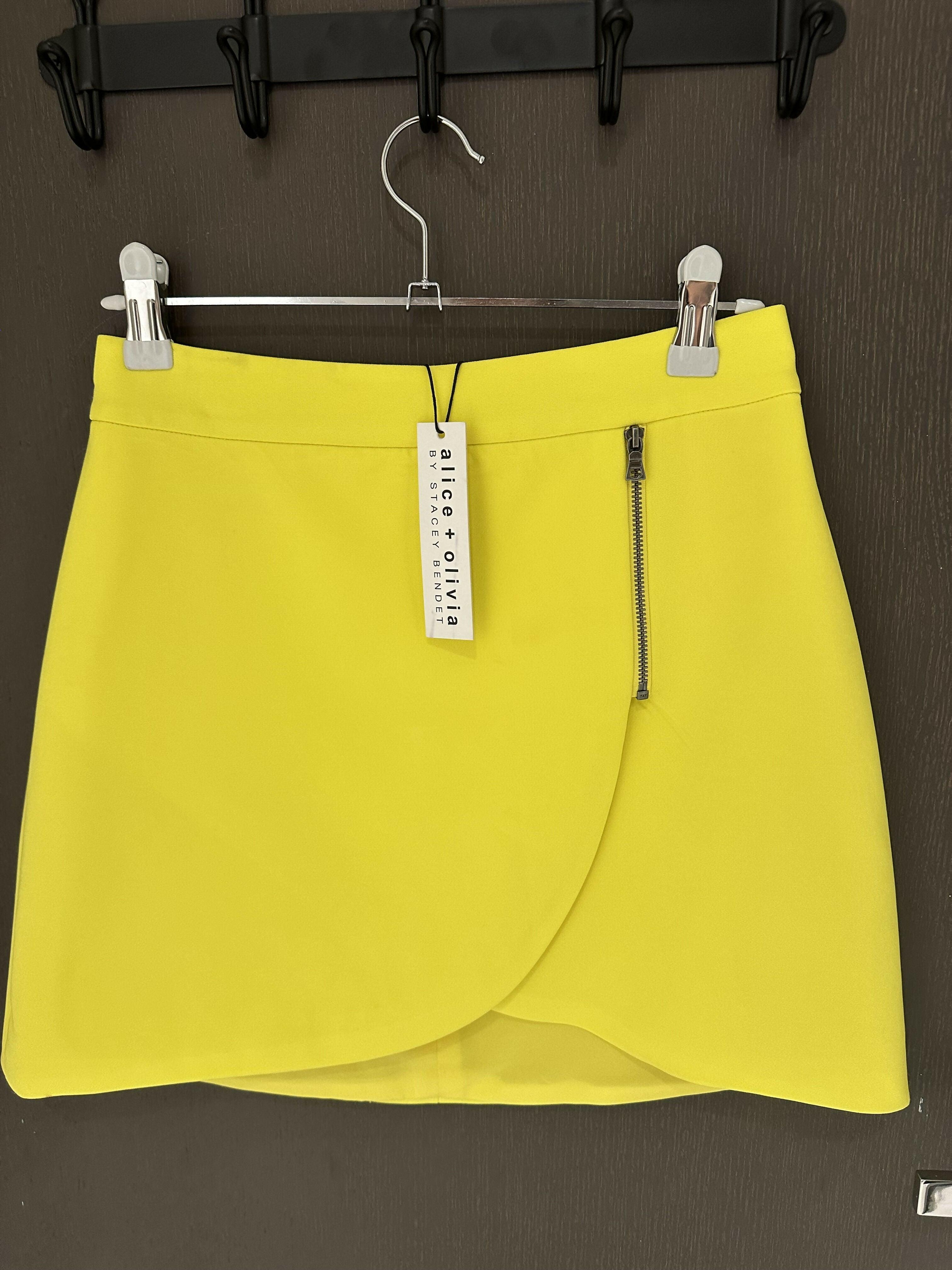 Faux Wrap Miniskirt in Yellow - Endless - UAE Rental and Resale for Women's Fashion