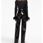 Feather-cuffs Long Sleeve Top - Endless - UAE Rental and Resale for Women's Fashion