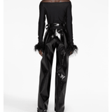 Feather-cuffs Long Sleeve Top - Endless - UAE Rental and Resale for Women's Fashion