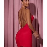 Femi Ruched Backless Mini Dress - Endless - UAE Rental and Resale for Women's Fashion