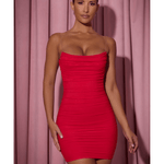 Femi Ruched Backless Mini Dress - Endless - UAE Rental and Resale for Women's Fashion
